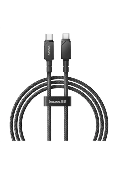 Baseus UNBREAKABLE SIYAH 100W 100 CM PD TYPE-C TO TYPE-C ŞARJ KABLOSU P10355800111-00