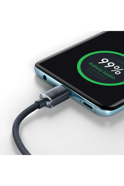Baseus Crystal Shine 100W 120 cm PD Type-C Şarj Kablosu Siyah - 8