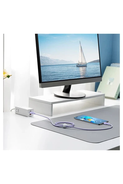 Baseus Pudding Hızlı Şarj Özellikli Type-c To Type-c 100w Kablo 1.2m. Mor - 8