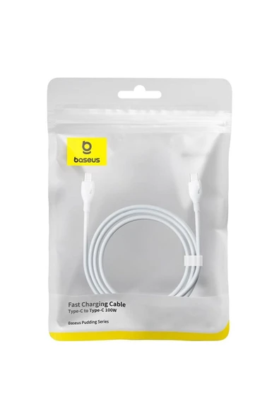 Baseus Pudding Serisi Hızlı Şarj ve Data Kablosu USB'den Type-c USB-C'ye 6 Amper 100W, 1,2m - 7