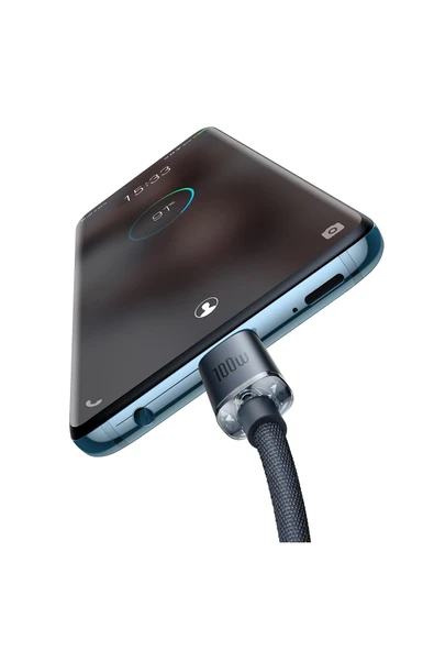 Baseus Crystal Shine 100W 120 cm PD Type-C Şarj Kablosu Siyah - 3