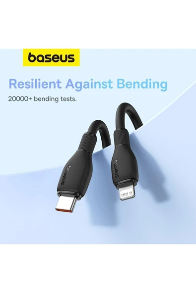 Baseus Pudding Serisi Type-C to Lightning iP Kablosu 20W Hızlı Şarj 1,2m iPhone 14 13 12 11 X uyumlu - 2