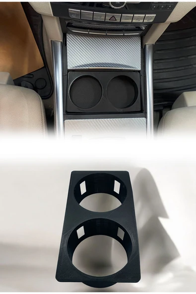 printstudıo Mercedes Benz W212 E Kasa Uyumlu (2009 - 2016) Bardaklık Bardak Tutucu Özel Tasarım