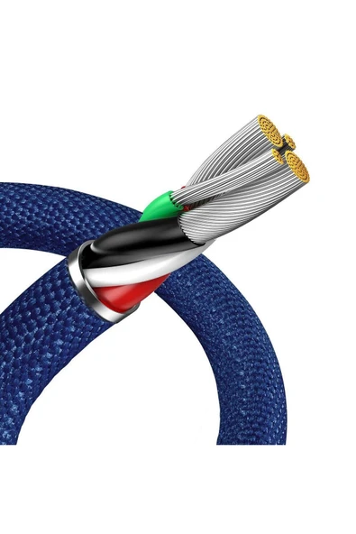 Baseus Cajy000003 Crystal Shine 2.4a 120 Cm Lightning Şarj Kablosu Mavi - 5