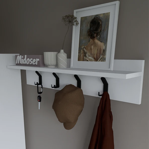 Midoser Lucas Portmanto Duvar Askılığı Elbise Askılığı 90 Cm - 5