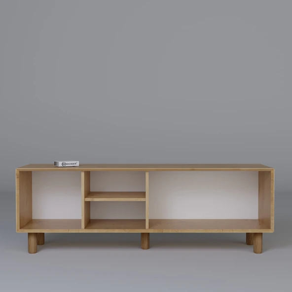 Midoser Bohem Serisi Natura Ceviz-Meşe Pvc Hasır Desen Tv Ünitesi - 7