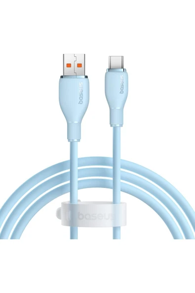 Baseus Pudding Serisi Hızlı Şarj ve Data Kablosu USB'den Type-c USB-C'ye 6 Amper 100W, 1,2m