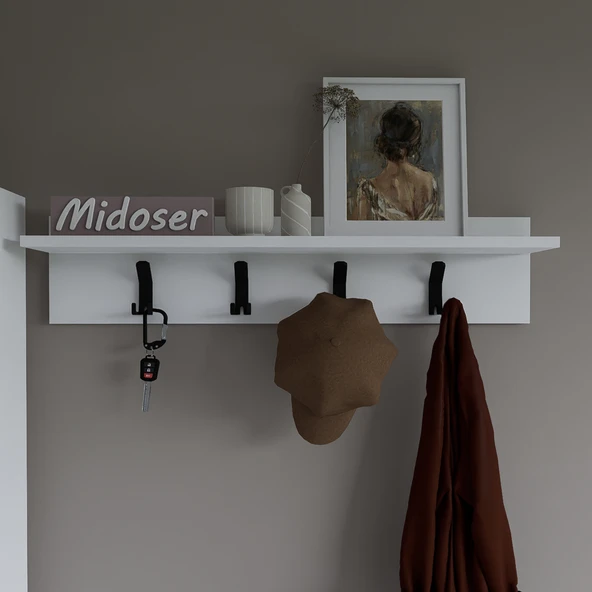 Midoser Lucas Portmanto Duvar Askılığı Elbise Askılığı 90 Cm