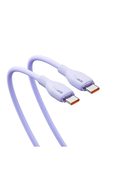 Baseus Pudding Hızlı Şarj Özellikli Type-c To Type-c 100w Kablo 1.2m. Mor - 4
