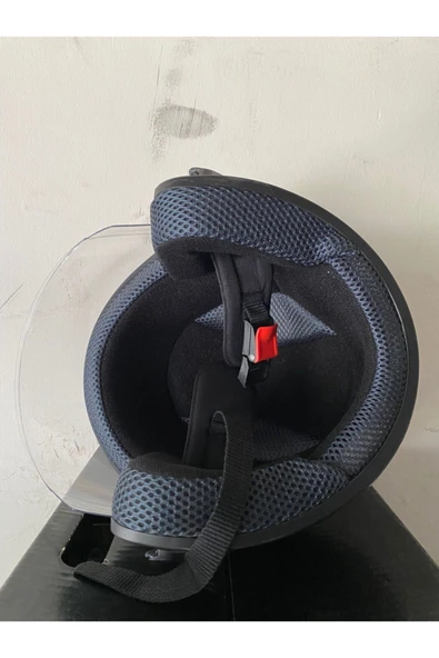 Motosiklet Yarım Kask Siyah - 2