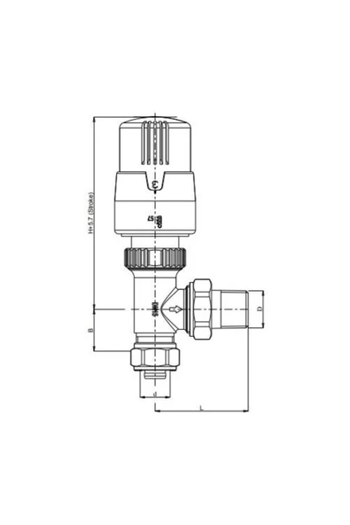 Eca Termostatik Radyatör Valfi Köşe Pex Trv4 16x2 602120780 - 2