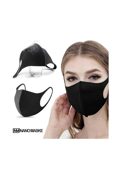 Nano Steril Siyah Yüz Maskesi Yüksek Filtrasyon ve Şık Tasarım - 2