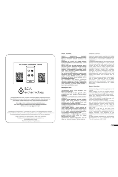 Eca Quadrille Tek Gövde Mutfak Eviye Bataryası 102108488 - 4