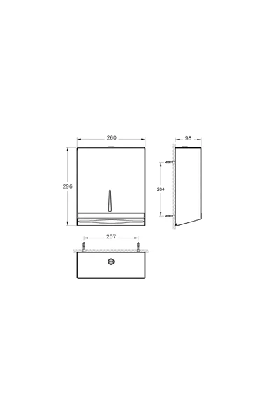 Artema Vitra Arkitekta A44351 Kağıt Dispenseri, Paslanmaz Çelik - 2