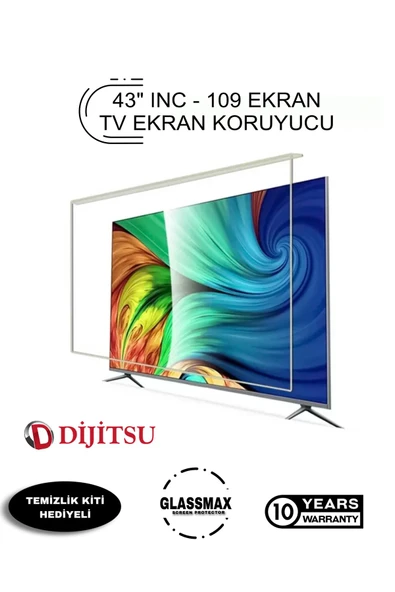 Glassmax Dijitsu D43UHD Uyumlu 43" Inç 109 Ekran Tv Ekran Koruyucu