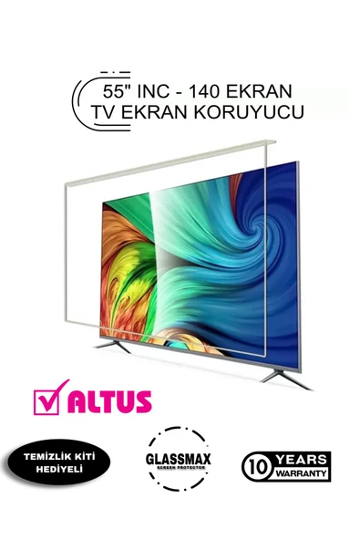 Glassmax Altus AL-55PLED7000 Uyumlu 55" Inç 140 Ekran Tv Ekran Koruyucu