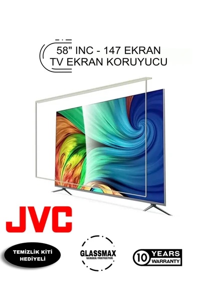 Glassmax JVC LT-58C600 Uyumlu 58" Inç 147 Ekran Tv Ekran Koruyucu