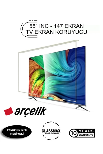 Glassmax Arçelik 65A5050F Uyumlu 65" Inç 165 Ekran Tv Ekran Koruyucu