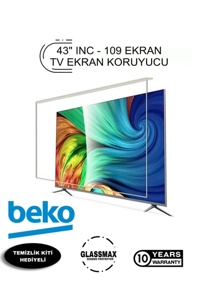 Glassmax Beko 43UHD1000 Uyumlu 43" Inç 109 Ekran Tv Ekran Koruyucu - 1