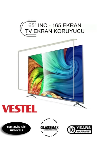 Glassmax Vestel 65UB9000 Uyumlu 65" Inç 165 Ekran Tv Ekran Koruyucu