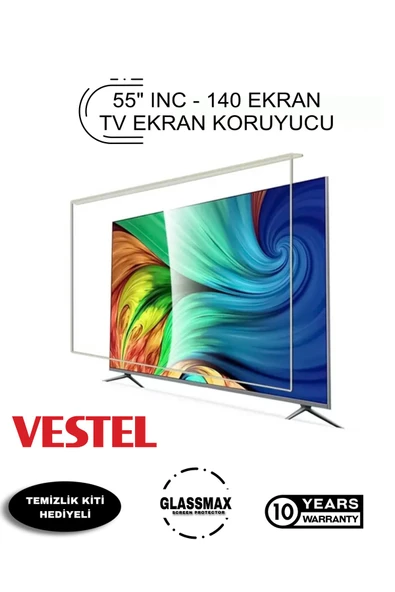 Glassmax Vestel 55UHD7000 Uyumlu 55" Inç 140 Ekran Tv Ekran Koruyucu