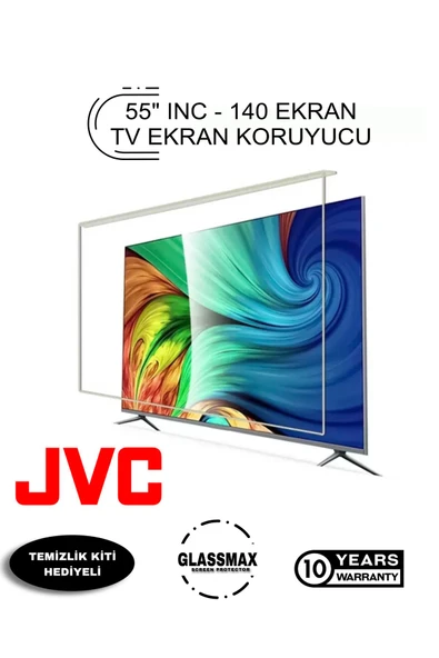 Glassmax JVC LT-55VA5000 Uyumlu 55" Inç 140 Ekran Tv Ekran Koruyucu