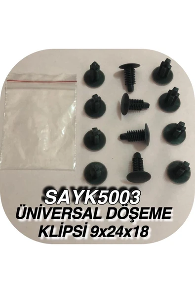 SAYPİ  Üniversal Döşeme Klipsi Gri 9×24×19 12 ADET - 2