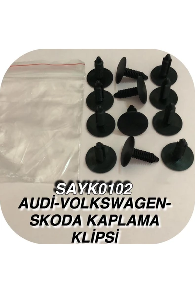 SAYPİ  Audı Wolksvagen Skoda Kaplama Klipsi 12 ADET - 2