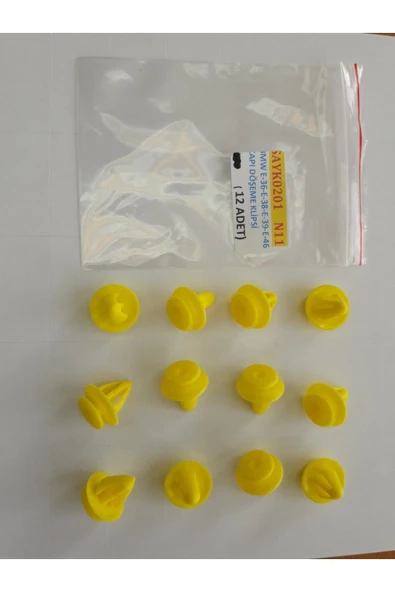 SAYPİ  Bmw E-36-e-38-e-39-e-46 Kapı Döşeme Klipsi Beyaz 12 Adet - 2