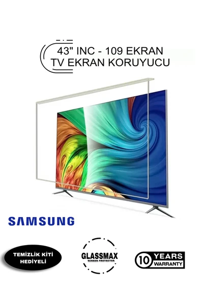 Glassmax Samsung UE43RU7172 Uyumlu 43" Inç 109 Ekran Tv Ekran Koruyucu