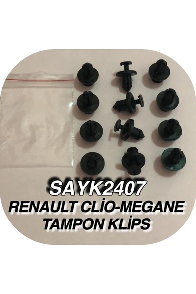 SAYPİ  Renault Clıo Megane Tampon Klıps Döşeme Klipsi 12 ADET - 2