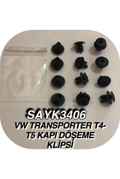 SAYPİ  Vw Transporter T4-t5 Kapı Döşeme Klipsi Siyah 12 ADET - 2