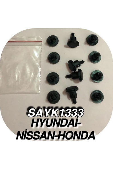 SAYPİ  Hyundai - Nissan - Honda Döşeme Klipsi 12 ADET - 2
