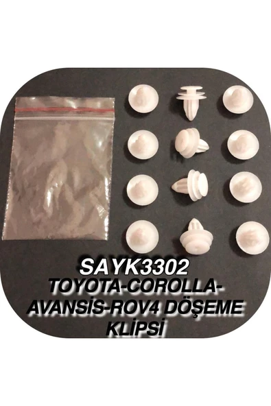 SAYPİ  Toyata Corolla Avansıs Rov4 Döşeme Klipsi 12 ADET - 2