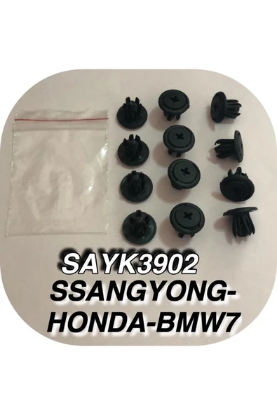 SAYPİ  Ssangyong - Honda - Bmw7 Döşeme Klips 12 ADET - 2