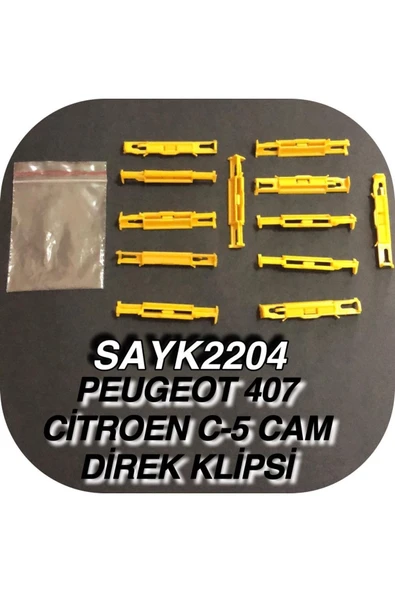SAYPİ  Peugeot 407-citroen C-5 Cam Direk Klipsi 12 ADET - 2