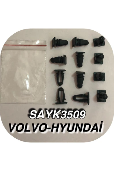 SAYPİ  Volvo - Hyundai Döşeme Klips 12 ADET - 2