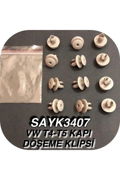 SAYPİ  Vw T4-t5 Kapı Döşeme Klipsi Açık Gri 12 ADET - 2