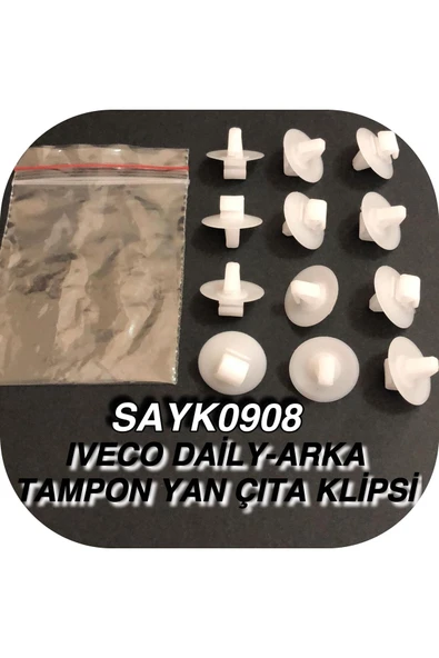SAYPİ  Iveco Daily-arka Tampon Yan Çıta Döşeme Klipsi 12 ADET - 2