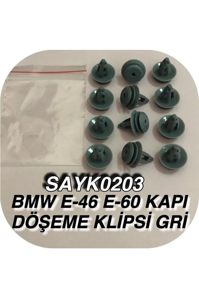 SAYPİ  Bmw E-46-e-60 Kapı Döşeme Klipsi Gri 12 Adet - 2