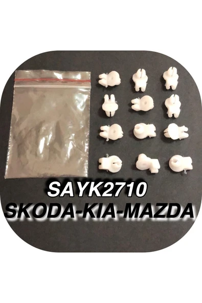 SAYPİ  Skoda-kıa-mazda döşeme Klipsi 12 ADET