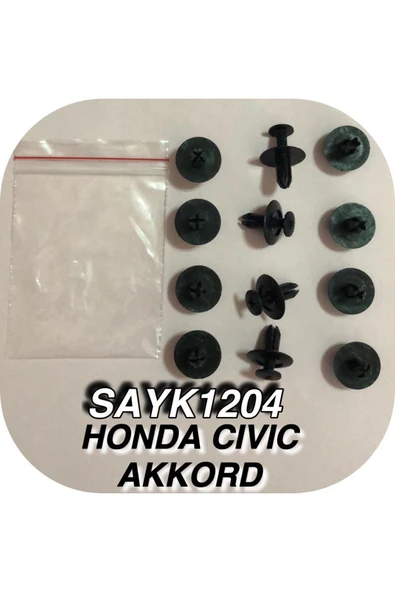SAYPİ  Honda Cıvıc Akkord Döşeme Klips 12 ADET - 2