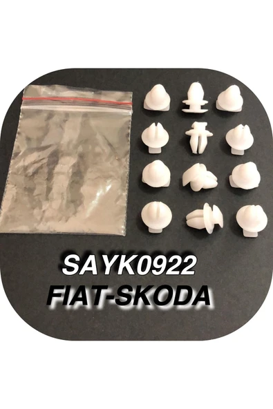 SAYPİ  Fiat - Skoda Döşeme Klips 12 ADET - 2