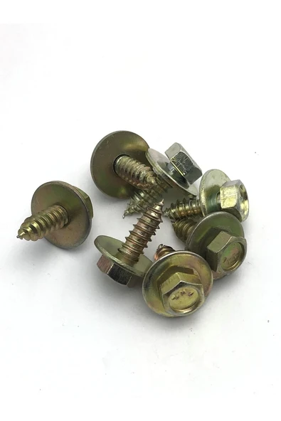 SAYPİ  Kendinden Pullu Koç Vidası Sarı 6,3x19 311821143 Opel 12138530118 Bmw Ford 10 ADET