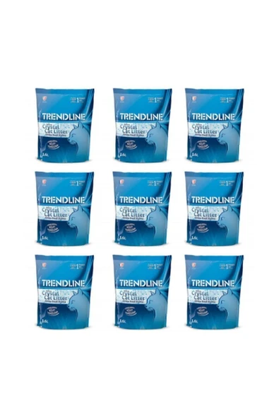 Trendline Tozsuz Silika Kedi Kumu 3.6 Lt x 9 Adet