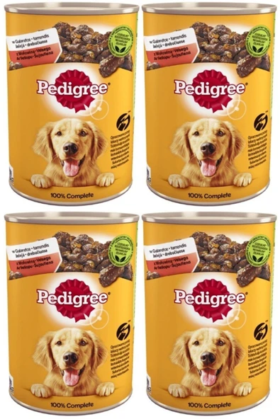 Pedigree Sığır Etli Biftekli Konserve Köpek Maması 400 gr x 4 Adet