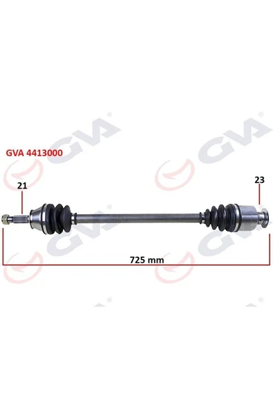 GVA Komple Aks Sağ Renault 9/11 1.4 725mm 85-00-4413000 7701349660 7701498957
