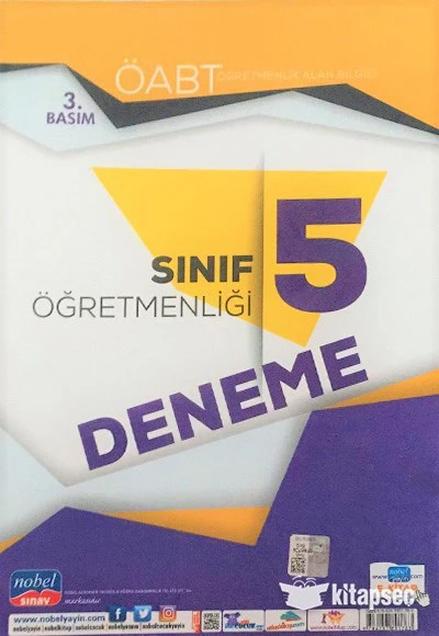 ÖABT Sınıf Öğretmenliği 5 Deneme Nobel Sınav Yayınları