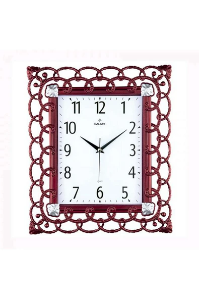ZERO LAND DUVAR SAATİ KIRMIZI ÇERÇEVE ÇAP:32.3CMX 37.5CM AKRİLİK BOYALI 2 RENK ABS KASA MİNERAL 479123