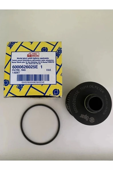 OPAR 6000626025e Yağ Filtresi 1,3 Euro6 Egea Doblo Fiorino Uyumlu